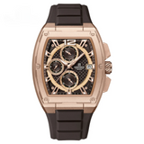 Naviforce Barrel-Shaped Brown Fumed Silica Strap Men's Watch NF8050 RG/RG/CE