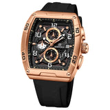 Naviforce Chronograph Fumed Silica Black Strap Men's Watch NF8052 RG/CE/B