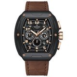 Naviforce Chronoedge Brown Leather Strap Men's Watch NF8053 Series