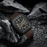 Naviforce Chronoedge Brown Leather Strap Men's Watch NF8053 Series