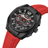 Naviforce Sports Style Red Fumed Silica Strap Men's Watch NF8063 B/B/R