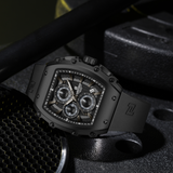 Naviforce Chronograph Black Fumed Silica Strap Men's Watch NF8070 B/B/B