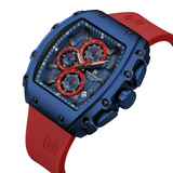 Naviforce Chronograph Red Fumed Silica Strap Men's Watch NF8070 BE/BE/R