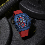 Naviforce Chronograph Red Fumed Silica Strap Men's Watch NF8070 BE/BE/R