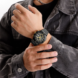 Naviforce Military Black Stainless Steel Strap Men's Watch NF8072 B/B/B
