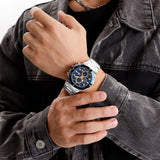 Naviforce Military Silver Stainless Steel Strap Men's Watch NF8072 S/BE/S