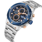 Naviforce Military Silver Stainless Steel Strap Men's Watch NF8072 S/BE/S