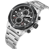 Naviforce Military Silver Stainless Steel Strap Men's Watch NF8072 S/B/S