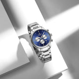 Naviforce Premium Blue Dial Stainless Steel Strap Men's Watch NF8076 S/BE/S