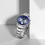 Naviforce Premium Blue Dial Stainless Steel Strap Men's Watch NF8076 S/BE/S