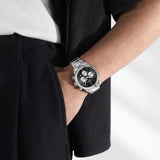 Naviforce Premium Silver Stainless Steel Strap Men's Watch NF8076 S/B/S
