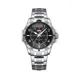Naviforce Black Dial Silver Stainless Steel Strap Men Watch NF9204S S/B/S
