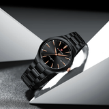 Naviforce Black Dial & Stainless Steel Strap Men Watch NF9214 B/B