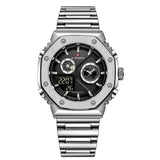 Naviforce Black Dial Silver Stainless Steel Strap Men Watch NF9216S S/B