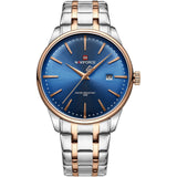 Naviforce Minimalist Blue Dial Stainless Steel Strap Men's Watch NF9230 S/BE/RG