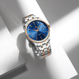 Naviforce Minimalist Blue Dial Stainless Steel Strap Men's Watch NF9230 S/BE/RG