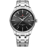 Naviforce Minimalist Black Dial Stainless Steel Strap Men's Watch NF9230 S/B/S