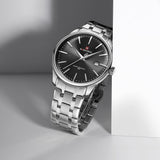 Naviforce Minimalist Black Dial Stainless Steel Strap Men's Watch NF9230 S/B/S