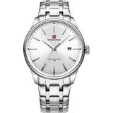 Naviforce Minimalist Silver Dial Stainless Steel Strap Men's Watch NF9230 NF9230 S/W/S