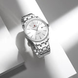 Naviforce Minimalist Silver Dial Stainless Steel Strap Men's Watch NF9230 NF9230 S/W/S