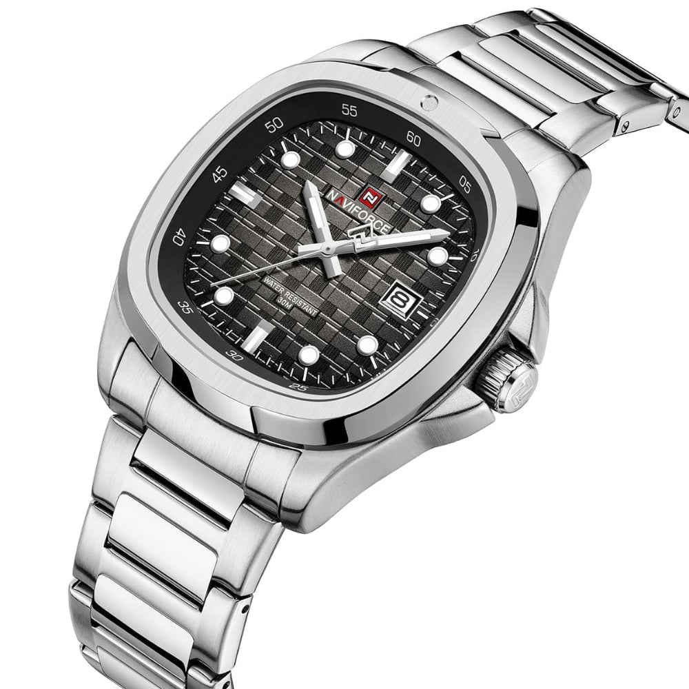 Naviforce Black Dial Stainless Steel Strap Men's Watch NF9240 S/B/S