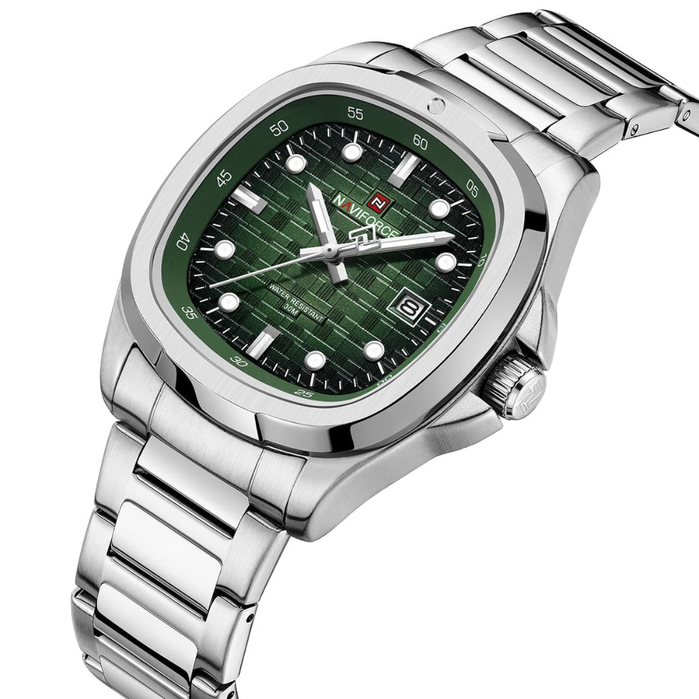 Naviforce Green Dial Stainless Steel Strap Men's Watch NF9240 S/GN/S