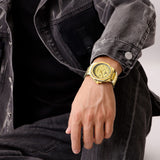 Naviforce Gold Dial Stainless Steel Strap Men's Watch NF9245 G/G/G