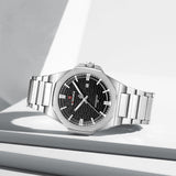 Naviforce Black Dial Silver Stainless Steel Strap Men's Watch NF9245 S/B/S
