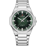 Naviforce Green Dial Silver Stainless Steel Strap Men's Watch NF9245 S/GN/S
