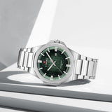 Naviforce Green Dial Silver Stainless Steel Strap Men's Watch NF9245 S/GN/S
