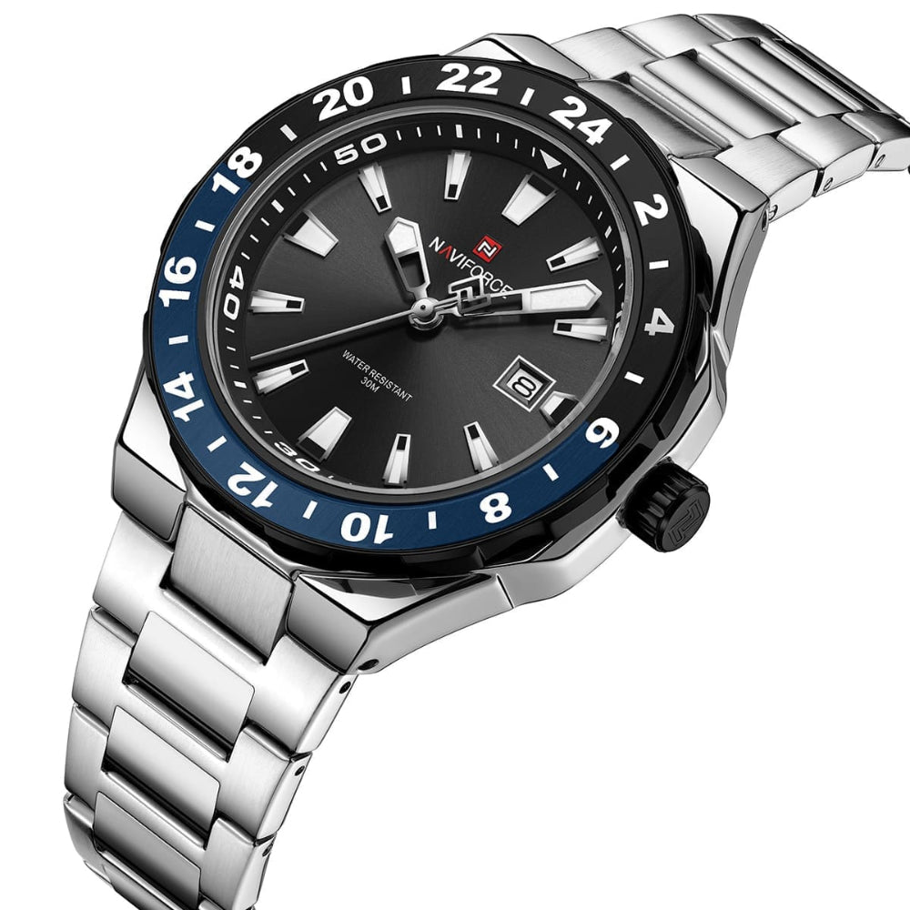 Naviforce Black Dial Stainless Steel Strap Men's Watch NF9249 S/B/BE