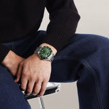 Naviforce Green Dial Stainless Steel Strap Men's Watch NF9249 S/GN/S