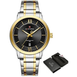 Naviforce Black Dial Silver Stainless Steel Strap Men's Watch NF9254 Series