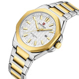 Naviforce White Dial Stainless Steel Strap Men's Watch NF9258 G/W/G