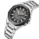 Naviforce Black Dial Stainless Steel Strap Men's Watch NF9258 S/GY/S