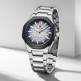 Naviforce Silver Dial Stainless Steel Strap Men's Watch NF9258 S/W/S