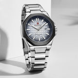 Naviforce Silver Dial Stainless Steel Strap Men's Watch NF9258 S/W/S