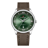 Naviforce Green Dial Genuine Leather Strap Men's Watch NF9272L S/GN/DBN