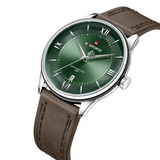 Naviforce Green Dial Genuine Leather Strap Men's Watch NF9272L S/GN/DBN