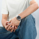 Naviforce Prestige Black Dial Stainless Steel Strap Men's Watch NF9273 S/B