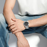 Naviforce Prestige Black Dial Stainless Steel Strap Men's Watch NF9273 S/B