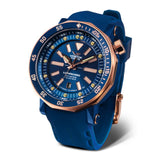 Vostok Europe Blue Dial Stainless Steel & Silicone Strap Men Watch NH35-620E632-BS