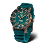 Vostok Europe Nuclear Submarine Green Leather/Silicone Strap Men Watch NH35-571O609-SL