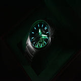 Vostok Europe Skeleton Dial Silver Stainless Steel Strap Men Watch NH72-592A706-B