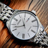 Citizen Mechanical White Dial Silver Stainless Steel Strap Men Watch NH8350-59A