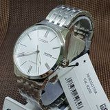 Citizen Mechanical White Dial Silver Stainless Steel Strap Men Watch NH8350-59A