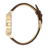 Citizen Mechanical Black Dial Brown Leather Strap Men Watch NH8363-14H