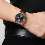 Citizen Mechanical Black Dial Brown Leather Strap Men Watch NH8363-14H