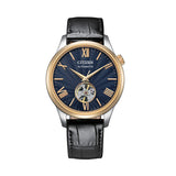 Citizen Mechanical Black Leather Strap Men Watch NH9136-02L