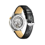 Citizen Mechanical Black Leather Strap Men Watch NH9136-02L